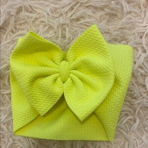 Bright Yellow Kids Bow Headband